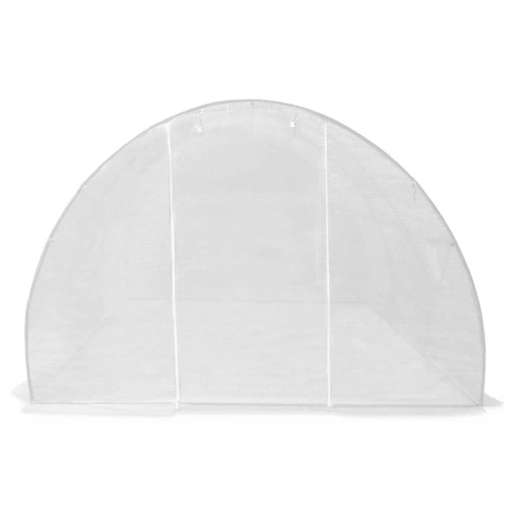 15' x 10' PE Mesh Fabric Greenhouse, Galvanized Steel Frame, Ventilation Windows