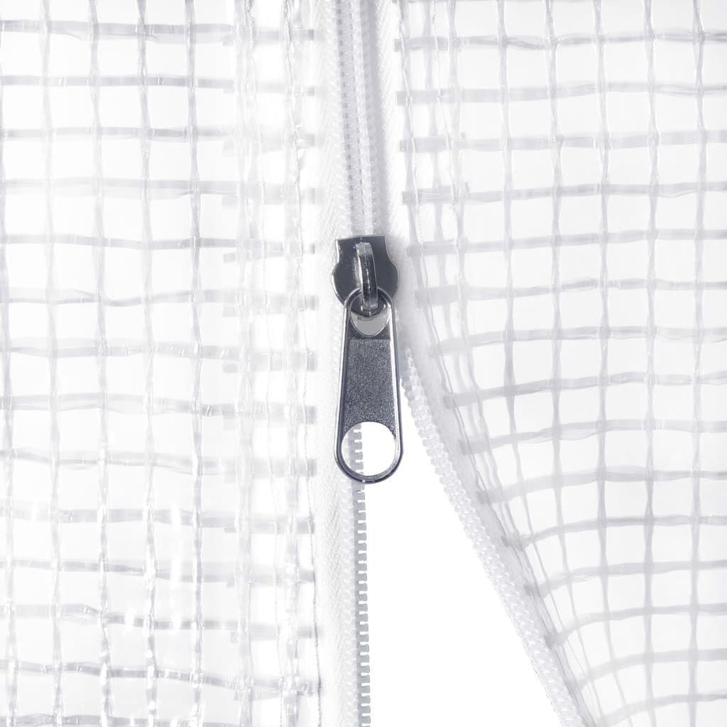 15' x 10' PE Mesh Fabric Greenhouse, Galvanized Steel Frame, Ventilation Windows