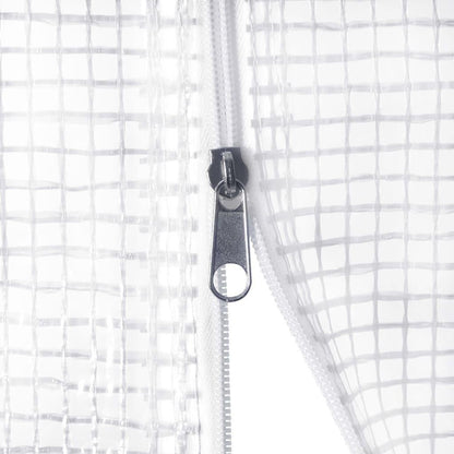 15' x 10' PE Mesh Fabric Greenhouse, Galvanized Steel Frame, Ventilation Windows