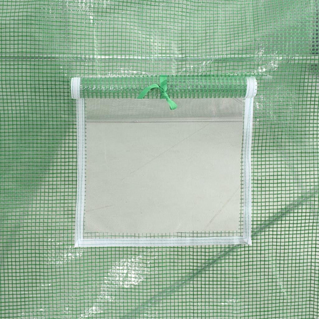 15' x 10' Spacious Greenhouse, Galvanized Steel Frame, 6 Windows, PE Mesh Fabric