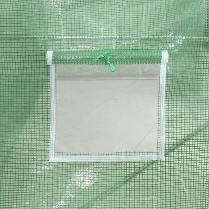 15' x 10' Spacious Greenhouse, Galvanized Steel Frame, 6 Windows, PE Mesh Fabric