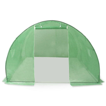 15' x 10' Spacious Greenhouse, Galvanized Steel Frame, 6 Windows, PE Mesh Fabric