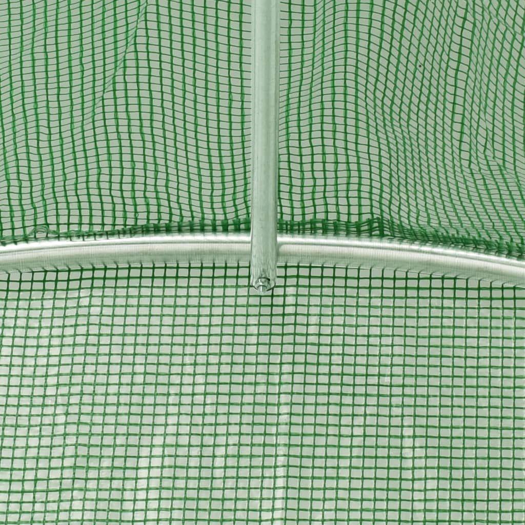 15' x 10' Spacious Greenhouse, Galvanized Steel Frame, 6 Windows, PE Mesh Fabric