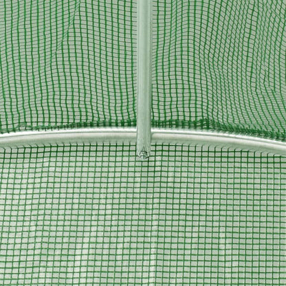 15' x 10' Spacious Greenhouse, Galvanized Steel Frame, 6 Windows, PE Mesh Fabric