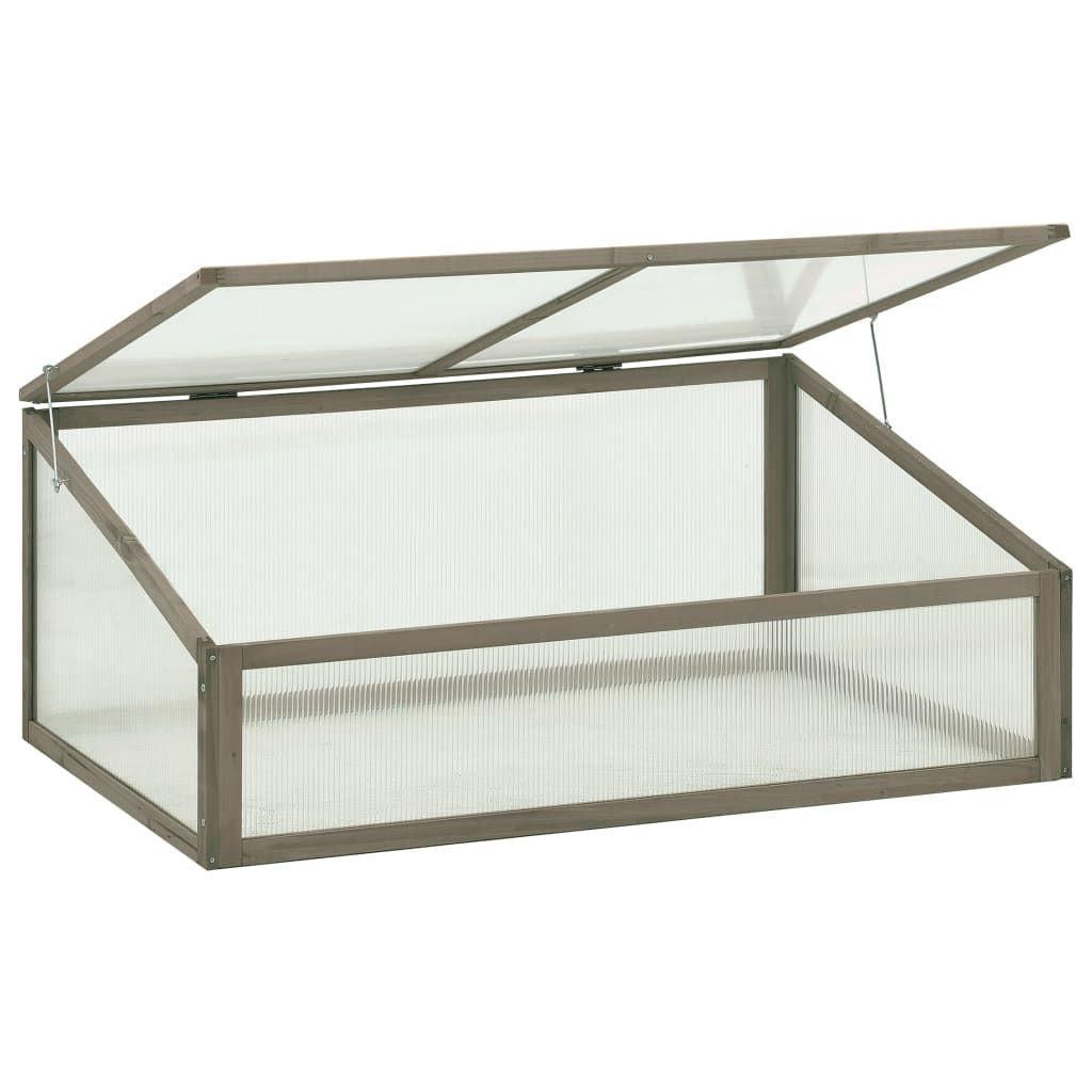 2' x 3' Wooden Greenhouse, Stable Firwood Construction, Hinged Lid for Easy Plant Access