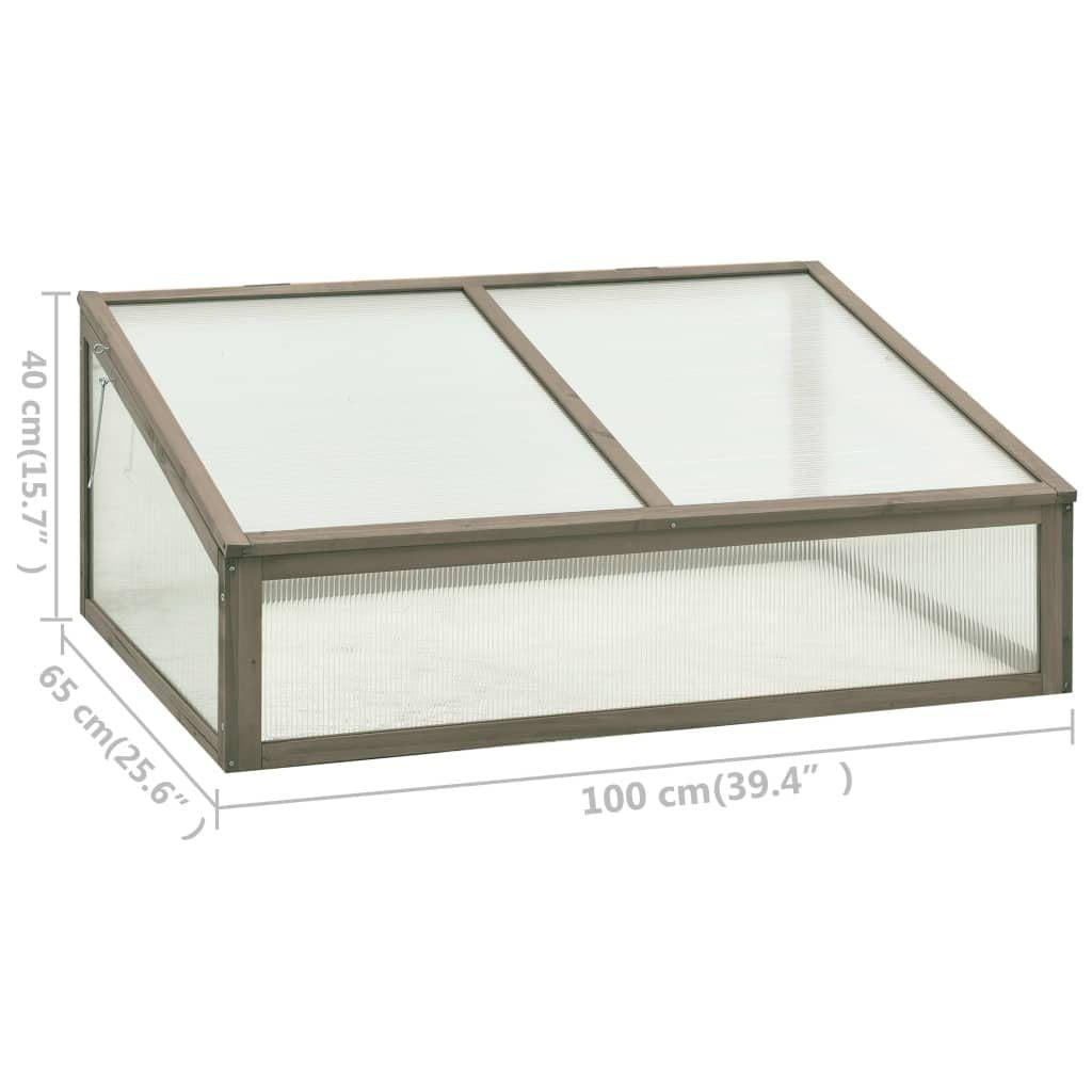 2' x 3' Wooden Greenhouse, Stable Firwood Construction, Hinged Lid for Easy Plant Access
