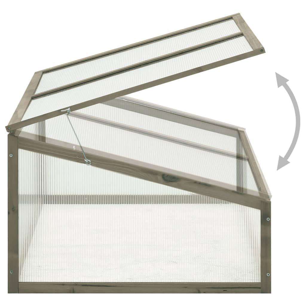 2' x 3' Wooden Greenhouse, Stable Firwood Construction, Hinged Lid for Easy Plant Access