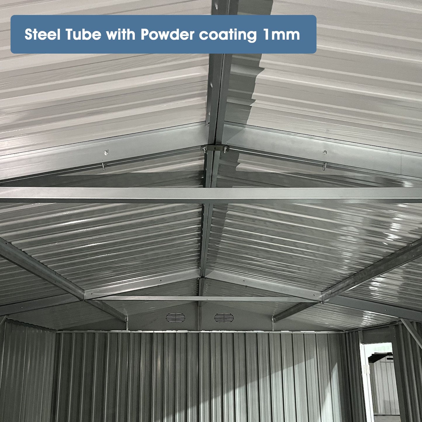 20' x 10' Double Door Metal Garage Storage Shed