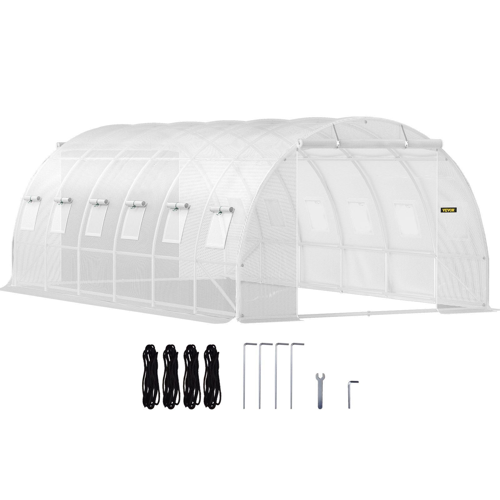 20' x 10' Tunnel Greenhouse, Heavy-Duty & Weatherproof Design