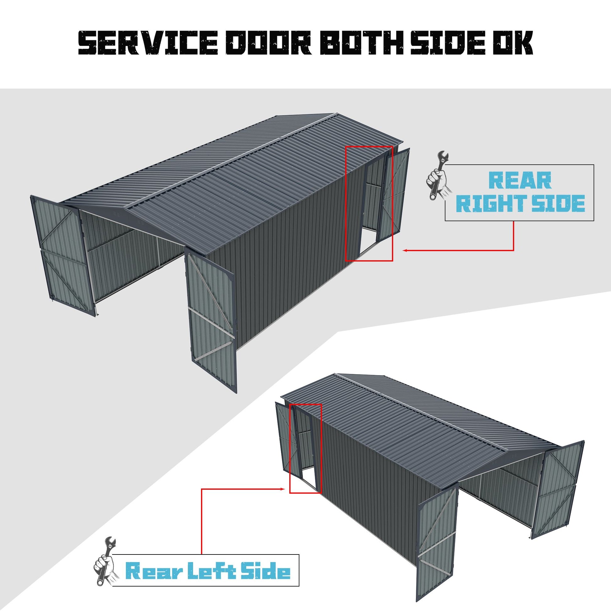 20' x 13' Outdoor Storage Shed, Spacious Walk-In Design