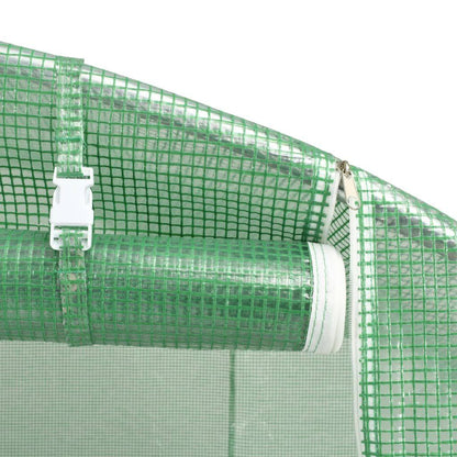 20' x 13' Spacious Greenhouse, PE Mesh Fabric, Galvanized Steel Frame