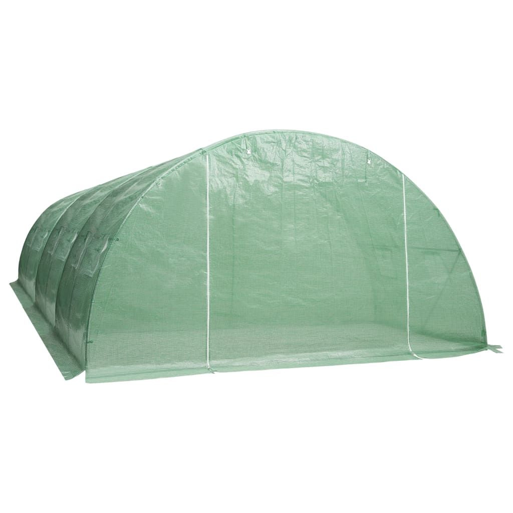 20' x 13' Spacious Greenhouse, PE Mesh Fabric, Galvanized Steel Frame