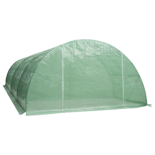 20' x 13' Spacious Greenhouse, PE Mesh Fabric, Galvanized Steel Frame