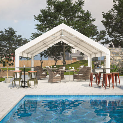 20' x 20' Heavy Duty Party Tent with Sidewalls & Zippered Doors, Outdoor Canopy for Events, Weddings, and Camping
