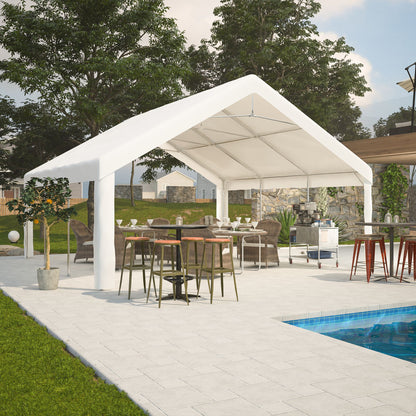 20' x 20' Heavy Duty Party Tent with Sidewalls & Zippered Doors, Outdoor Canopy for Events, Weddings, and Camping