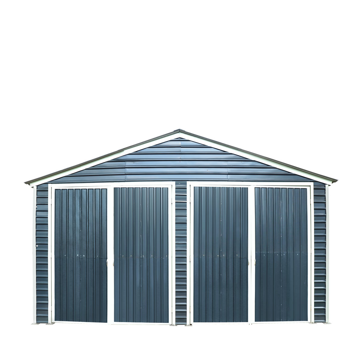 20’ x 20’ Metal Garage Shed, 9' High Double Front Doors, 13' Peak, 400 Sq-Ft TMG-MS2020-1