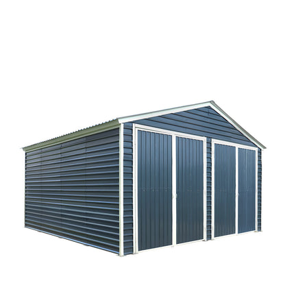 20’ x 20’ Metal Garage Shed, 9' High Double Front Doors, 13' Peak, 400 Sq-Ft TMG-MS2020-4