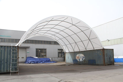 20' x 20' Shipping Container Canopy Shelter, 11oz PE, Industrial Steel Frame