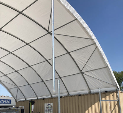 20' x 20' Shipping Container Canopy Shelter, 11oz PE, Industrial Steel Frame