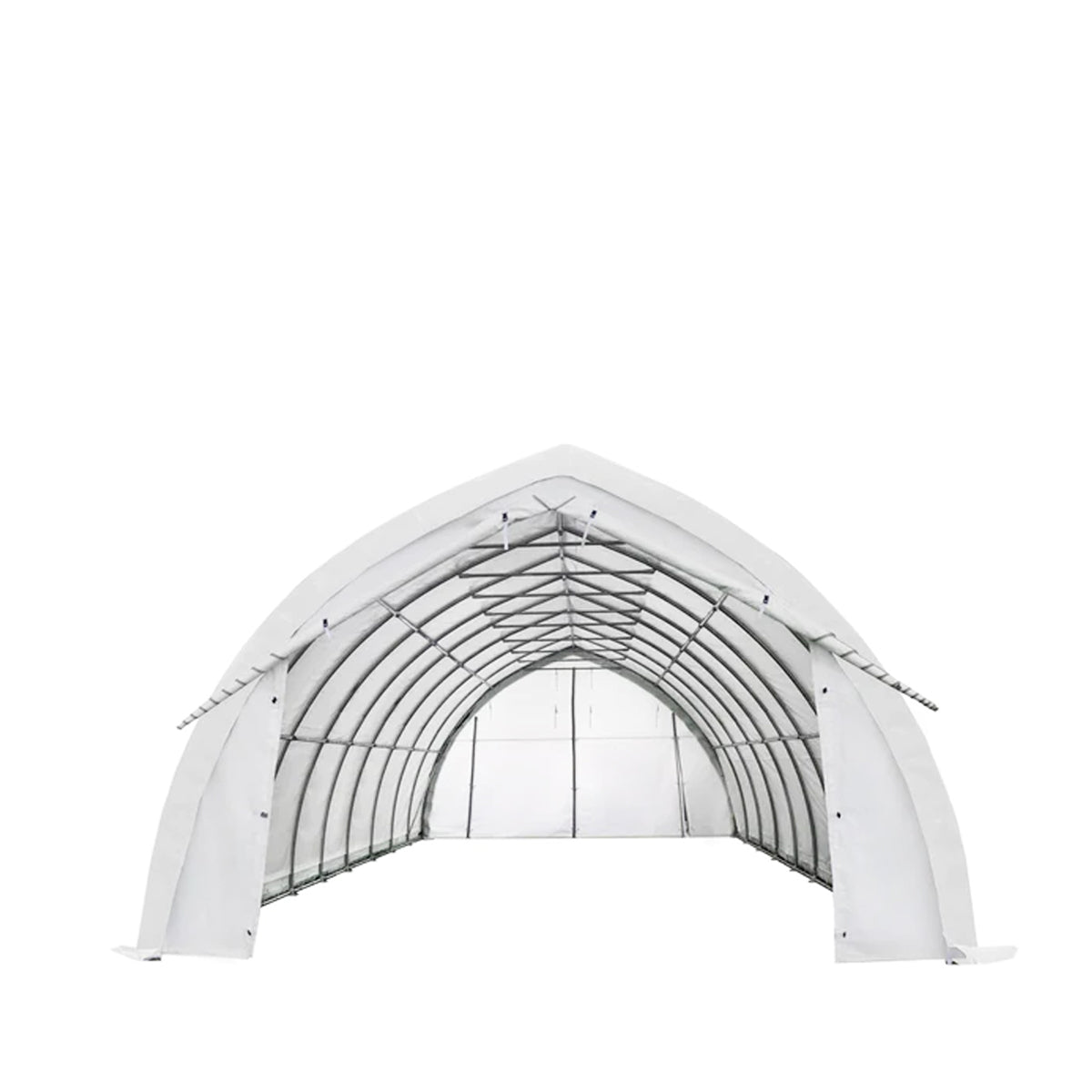 20' x 40' Arch Wall Peak Ceiling Storage Shelter with Heavy Duty 17 oz PVC Cover & Drive Through Doors, TMG-ST2041PV(Previously(ST2040PV)-1