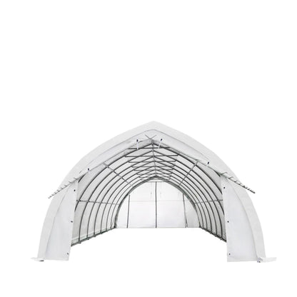 20' x 40' Arch Wall Peak Ceiling Storage Shelter with Heavy Duty 17 oz PVC Cover & Drive Through Doors, TMG-ST2041PV(Previously(ST2040PV)-1