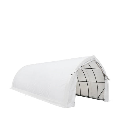 20' x 40' Arch Wall Peak Ceiling Storage Shelter with Heavy Duty 17 oz PVC Cover & Drive Through Doors, TMG-ST2041PV(Previously(ST2040PV)-2