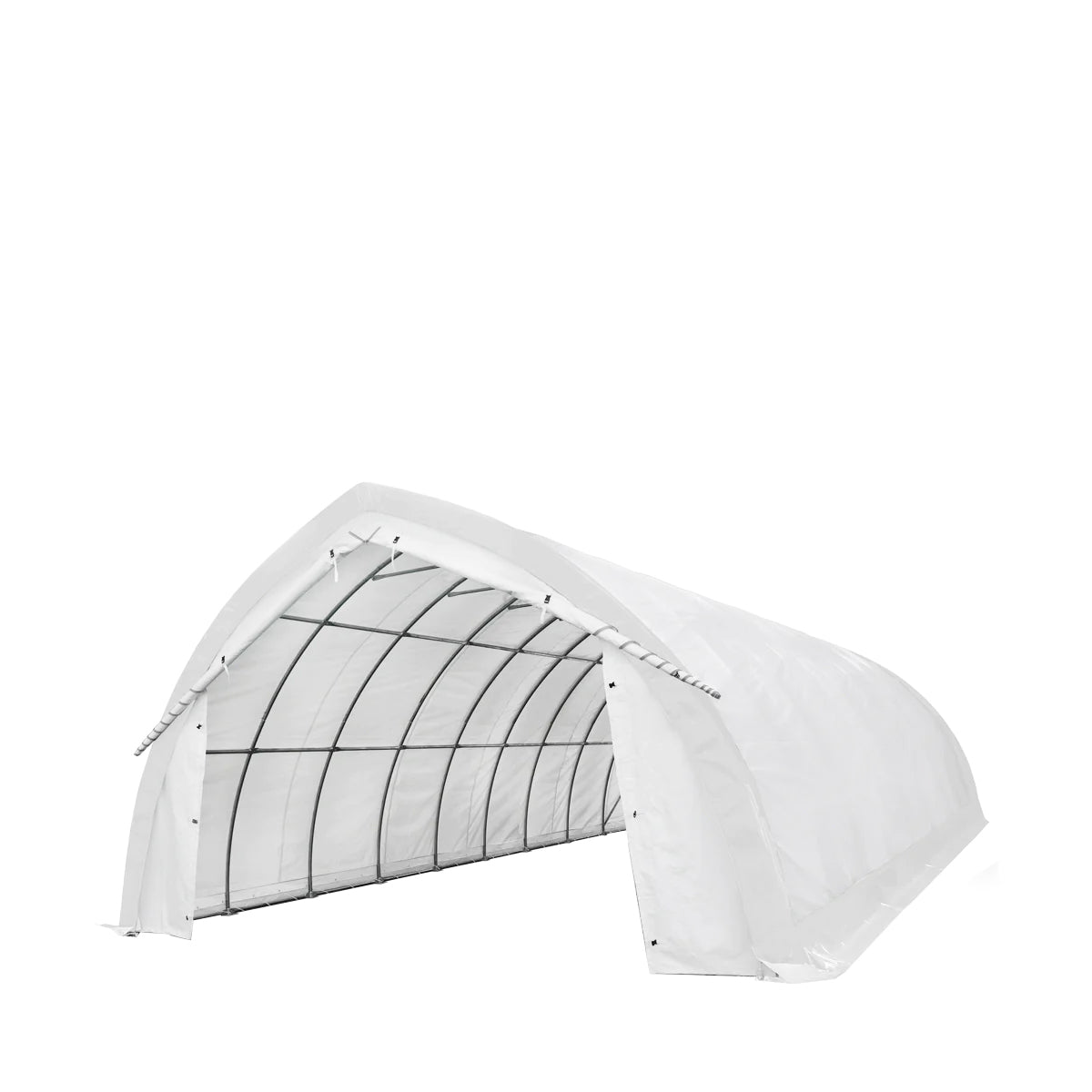 20' x 40' Arch Wall Peak Ceiling Storage Shelter with Heavy Duty 17 oz PVC Cover & Drive Through Doors, TMG-ST2041PV(Previously(ST2040PV)-0