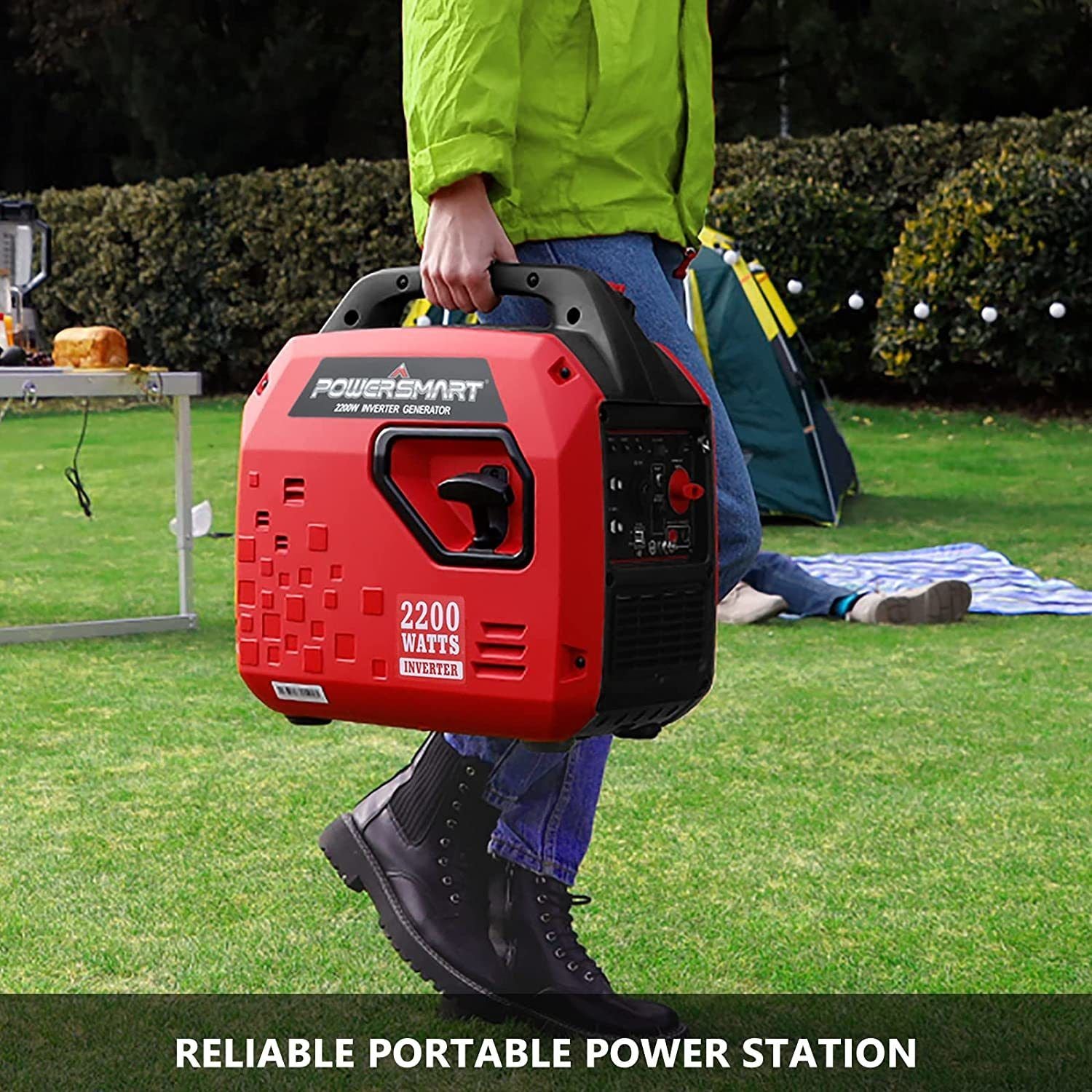 2200W Inverter Generator, Super Quiet, Gas Powered, for Outdoor Camping & Home Use