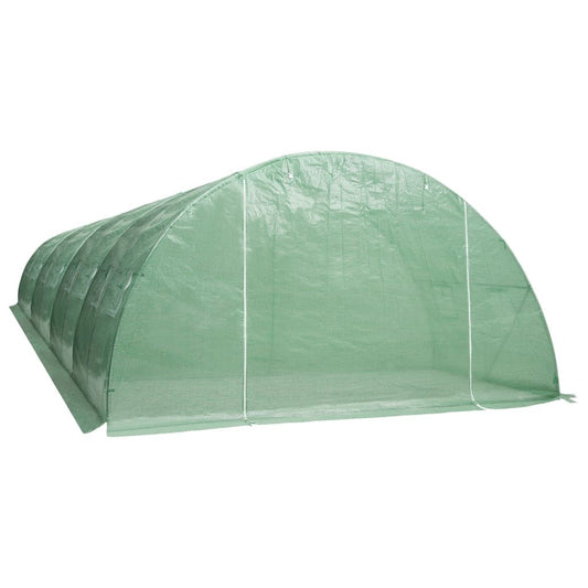 26' x 13' Spacious Greenhouse, PE Mesh Fabric, Galvanized Steel Frame