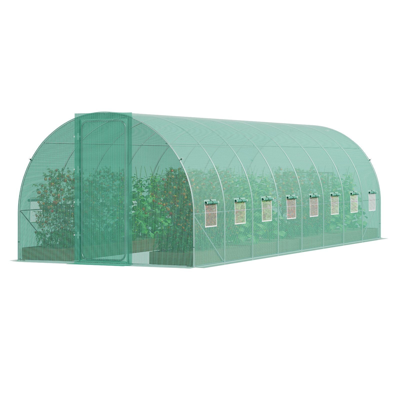 27.5' x 9.5' Tunnel Greenhouse, Heavy-Duty & Weatherproof Design
