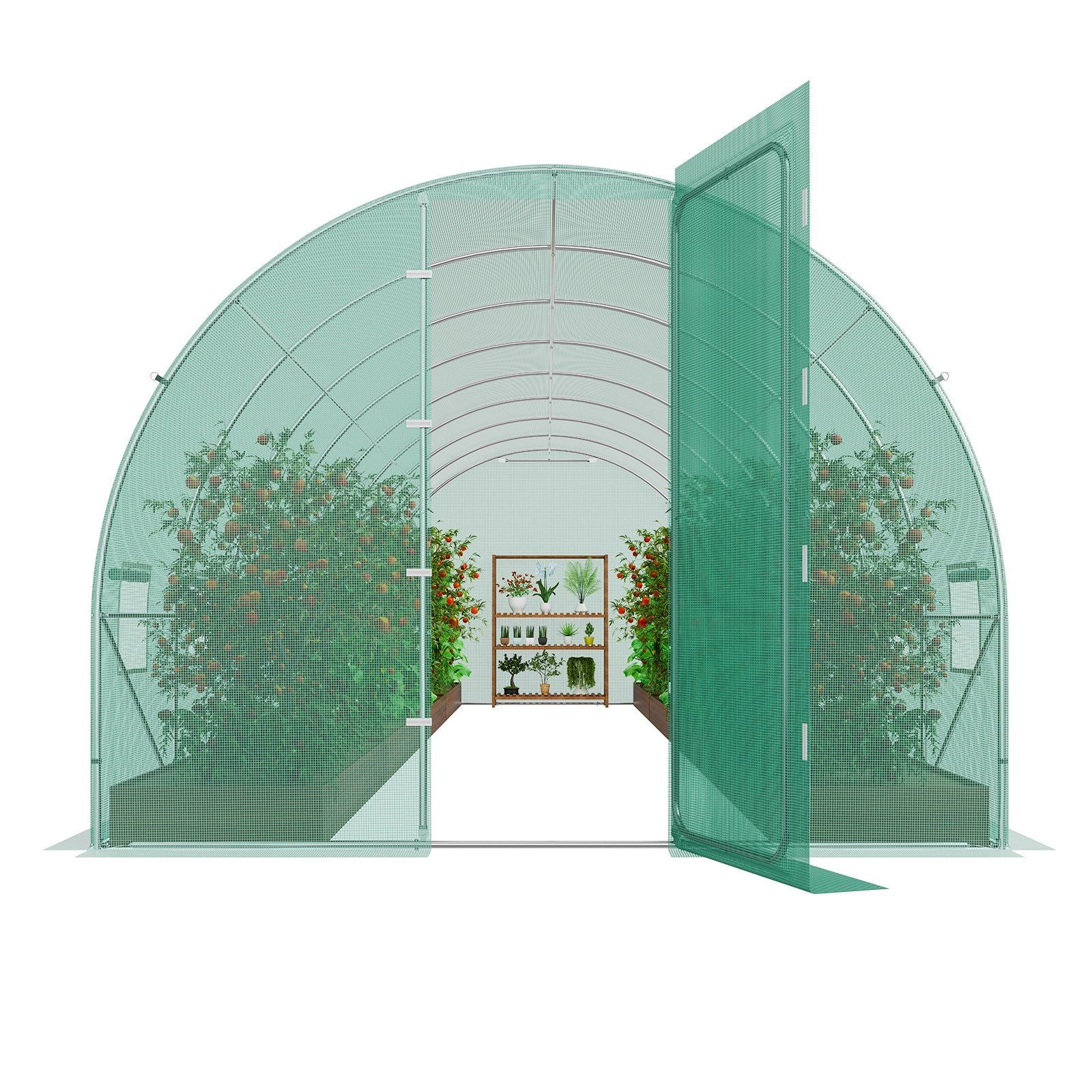 27.5' x 9.5' Tunnel Greenhouse, Heavy-Duty & Weatherproof Design