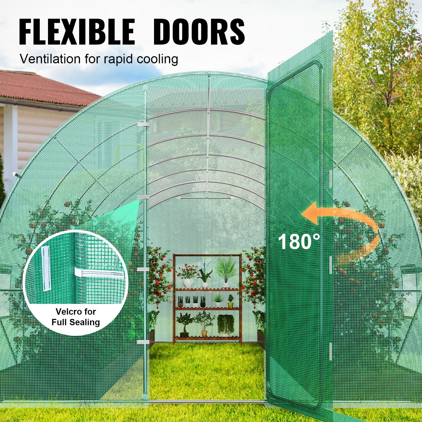 27.5' x 9.5' Tunnel Greenhouse, Heavy-Duty & Weatherproof Design