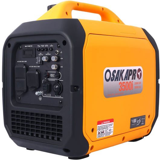 3500W Portable Inverter Generator, Gas Powered with CO Sensor, Compact & Lightweight for Home Backup, Outdoor Camping, RV & Trailer