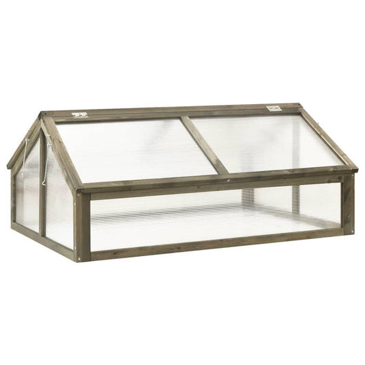 4' x 2.5' Wooden Greenhouse, Weather-Resistant Firwood Frame