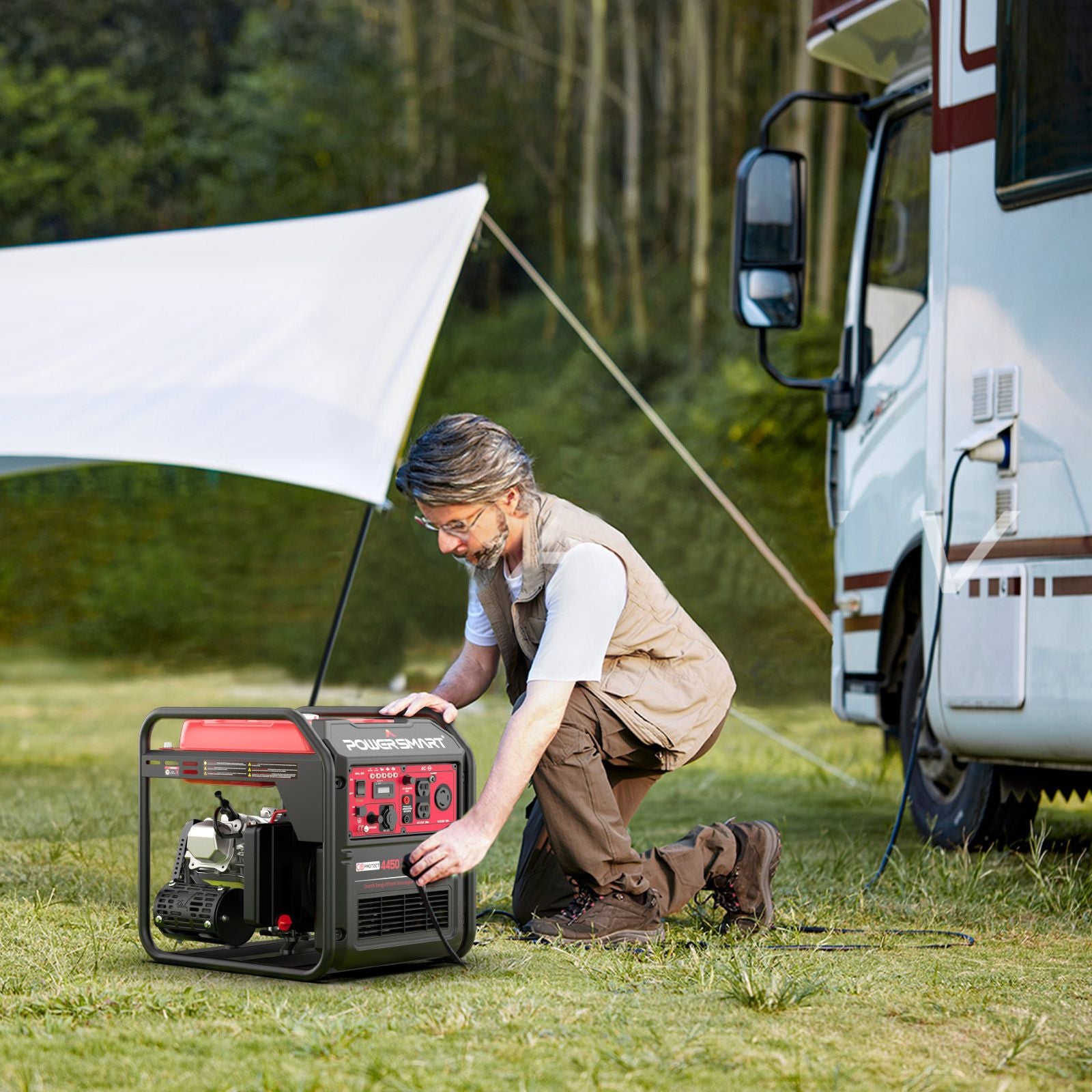 4450W RV-Ready Inverter Generator, CO Detect, EPA Compliant, 4-Stroke, 11-Hour Run Time