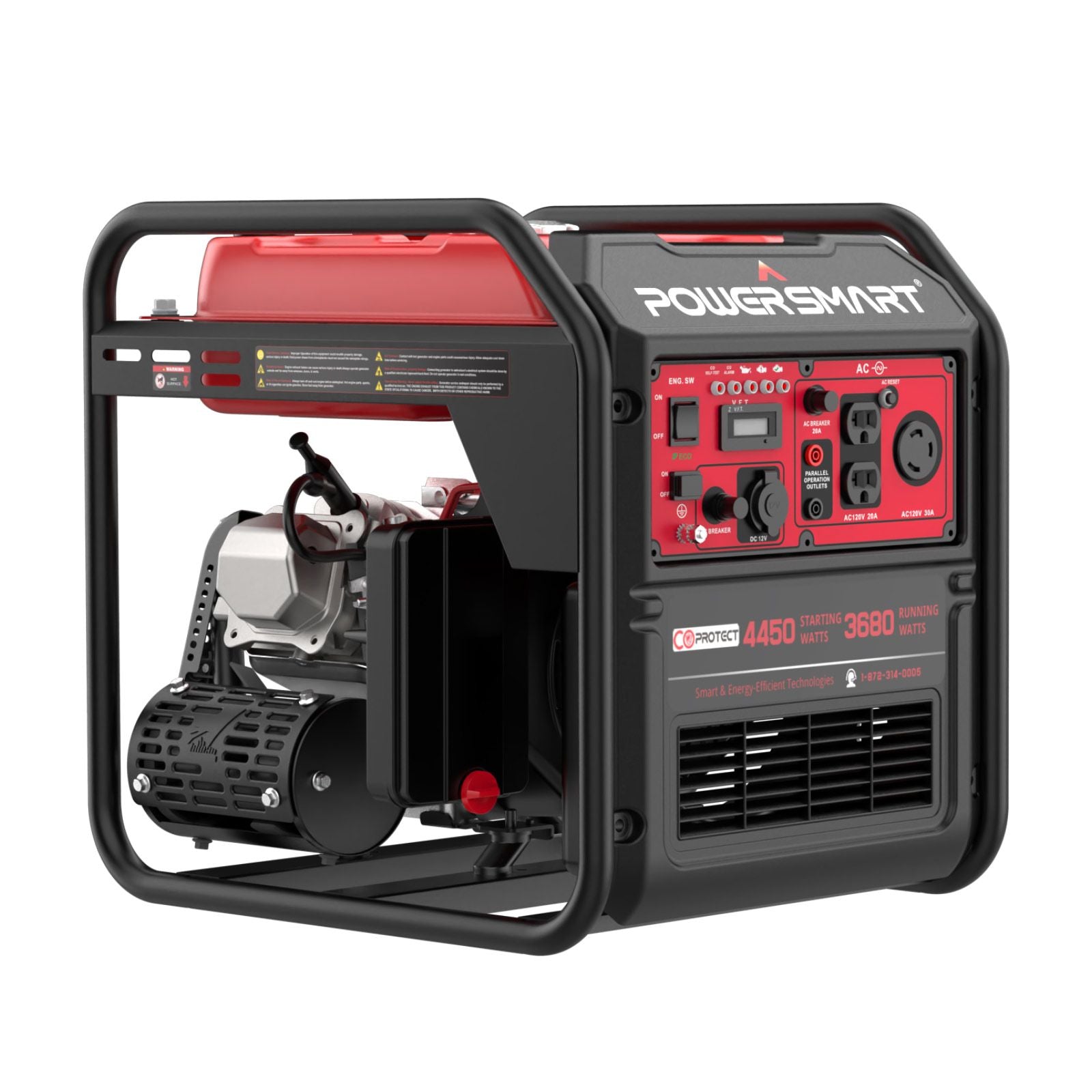 4450W RV-Ready Inverter Generator, CO Detect, EPA Compliant, 4-Stroke, 11-Hour Run Time