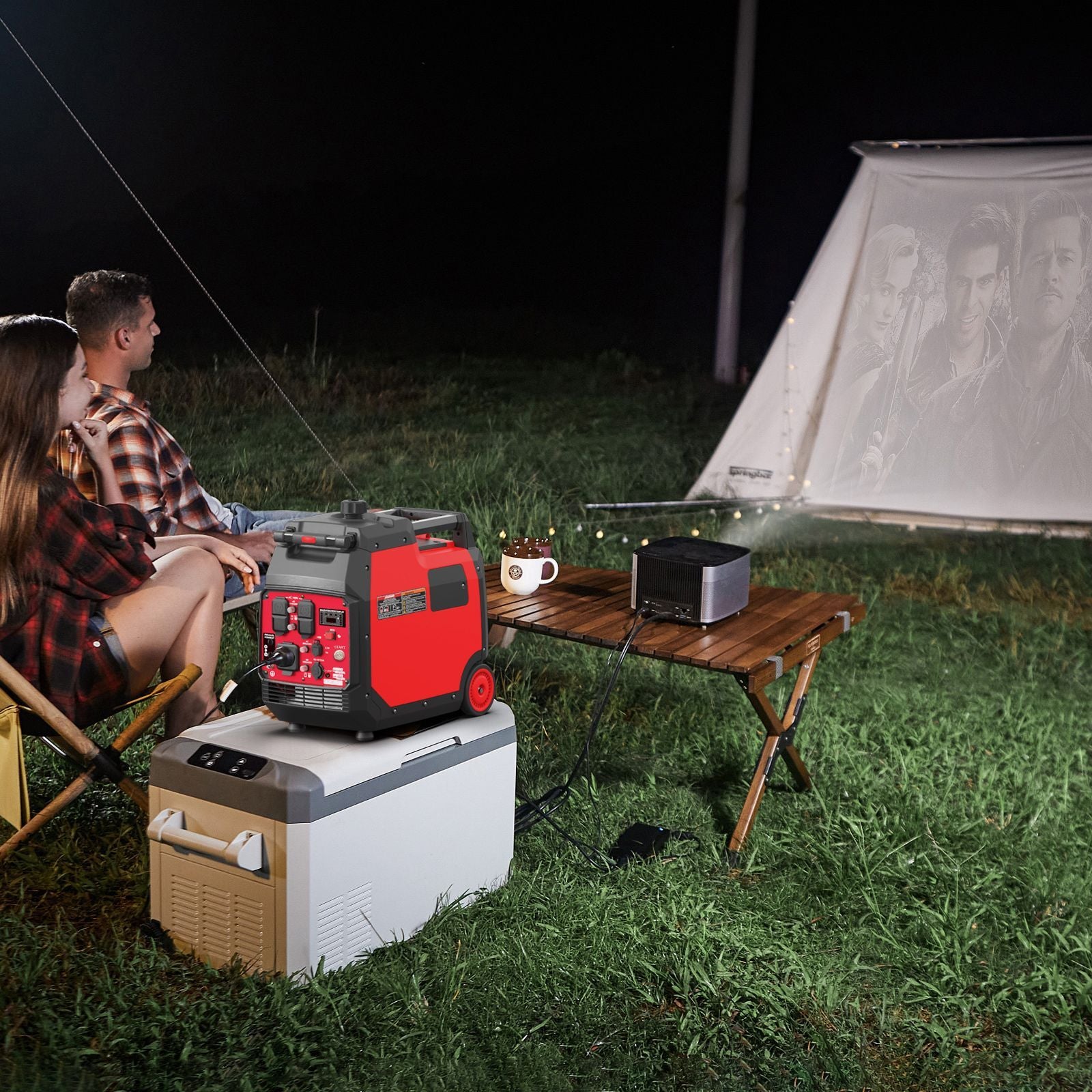 4500W Inverter Generator with CO Detect & Retractable Rod for Outdoor Use PS5045CE,Gas Powered Portable Generator, Low Noise,