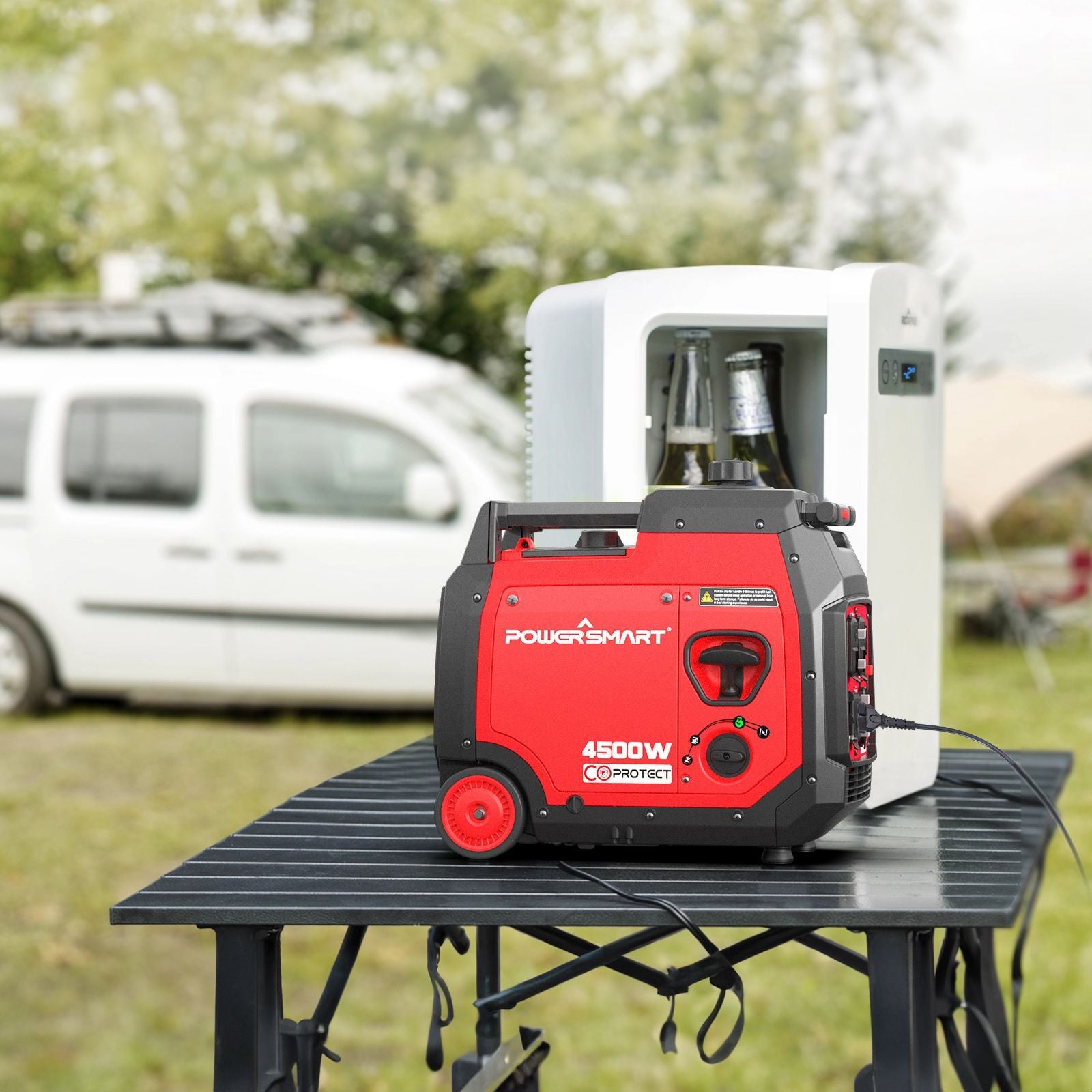 4500W Inverter Generator with CO Detect & Retractable Rod for Outdoor Use PS5045CE,Gas Powered Portable Generator, Low Noise,