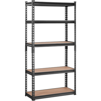 5-Tier Storage Shelving Unit Adjustable, 2000 lbs Capacity, Heavy Duty Garage Shelves, Metal Organizer Utility Rack