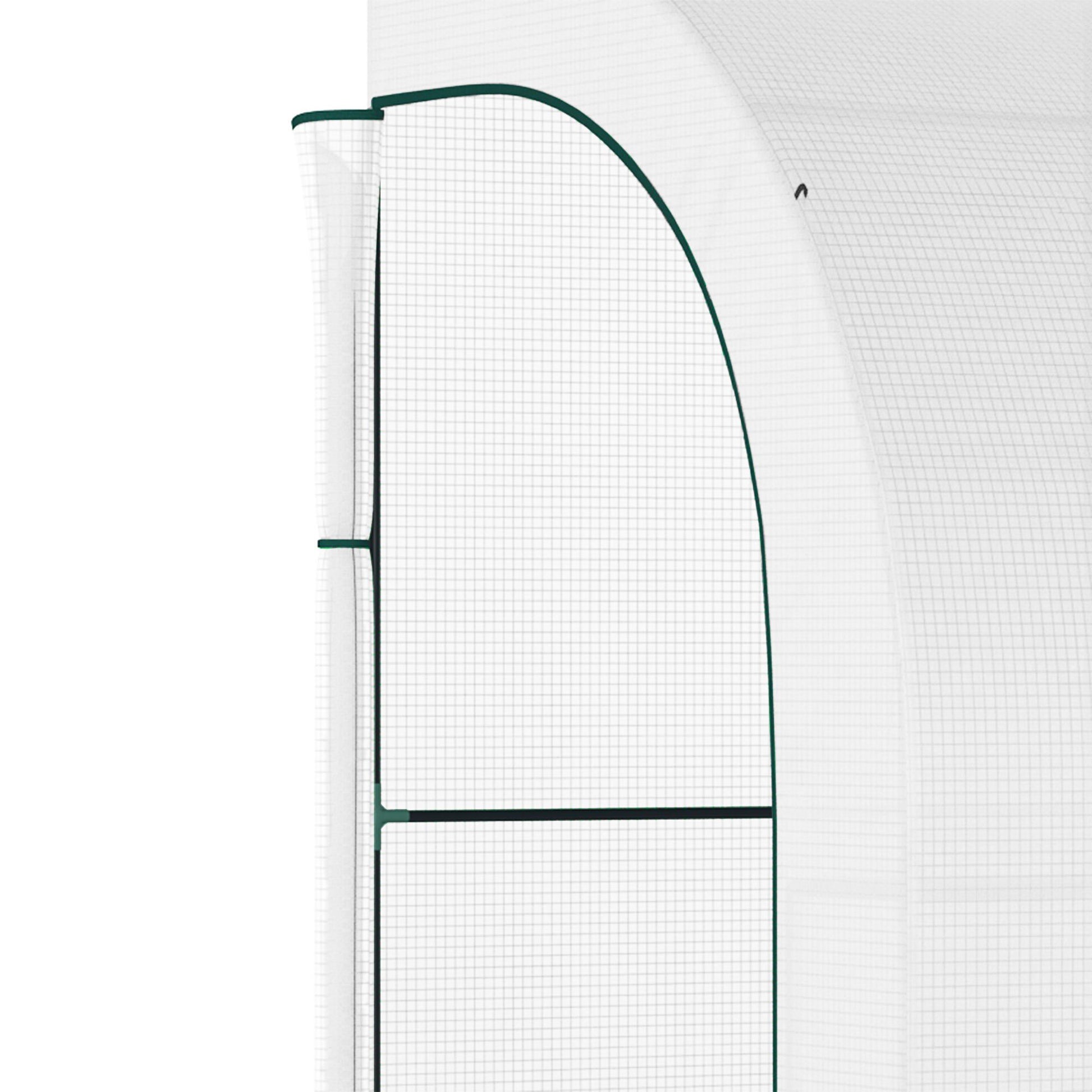 5' x 10' Lean-to Greenhouse, Compact Design with Shelves, Zippered Door