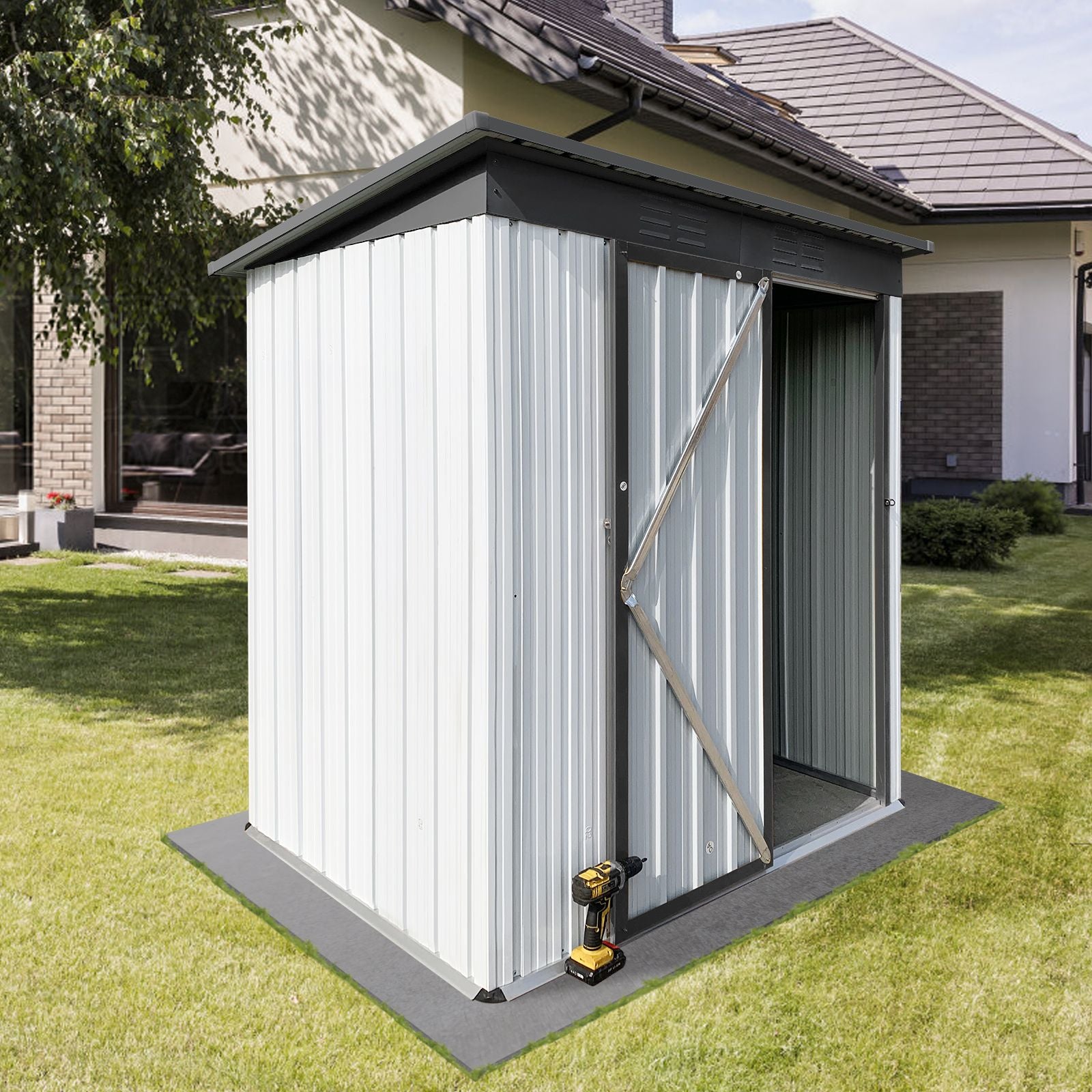 5' x 4' Metal Garden Storage Shed – Waterproof, Lockable & Durable