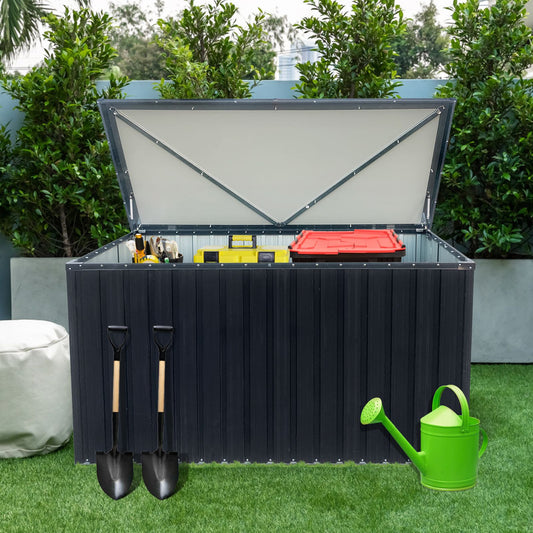 5.5' x 2.5' Outdoor Metal Storage Box - Waterproof & Lockable, Spacious Design