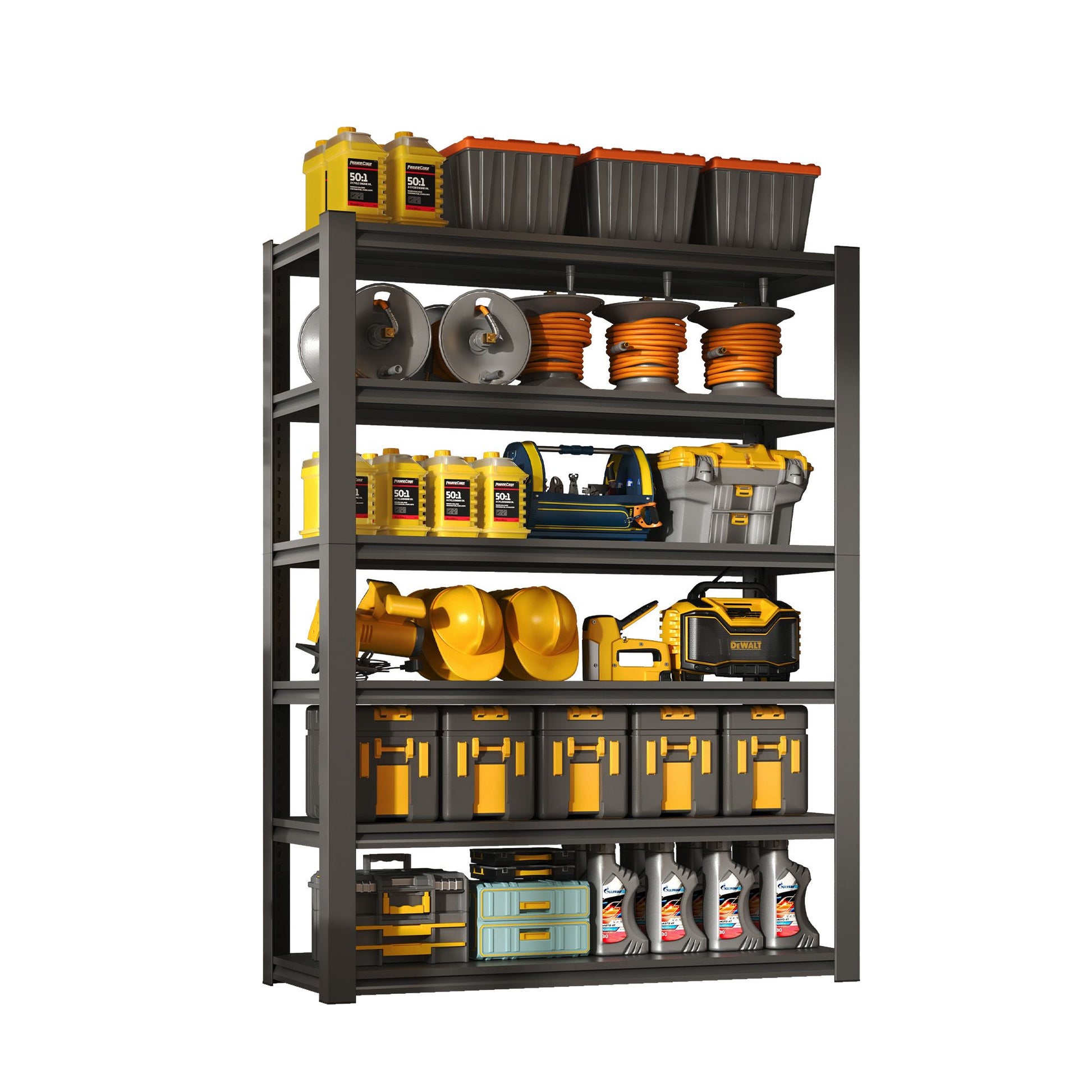 6-Tier Adjustable Shelving Unit, 2400 lbs Capacity, Metal Organizer Rack