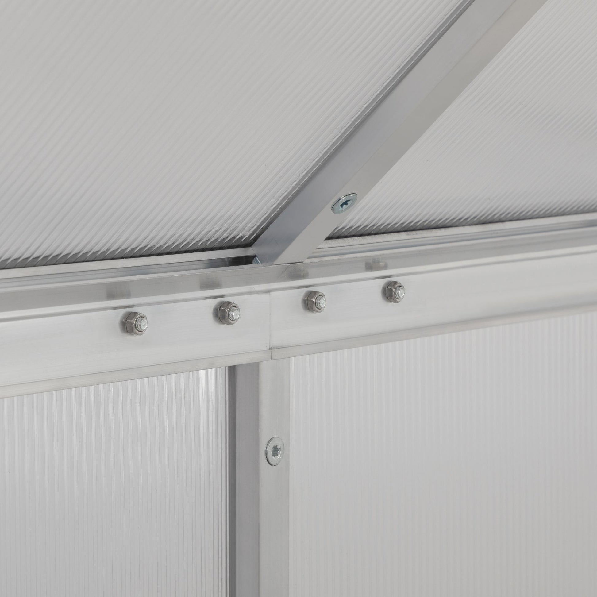 6' x 7.5' Outdoor Greenhouse, Aluminum Frame & Polycarbonate Panels
