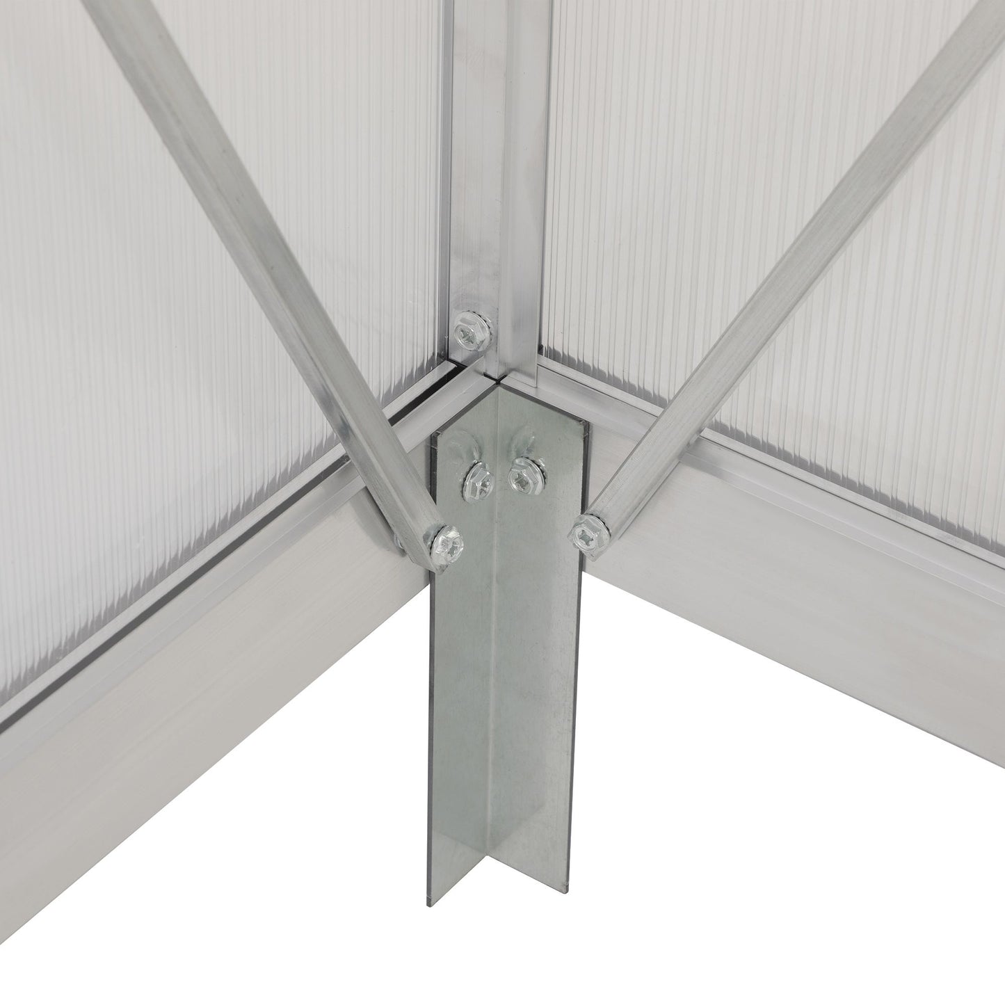 6' x 7.5' Outdoor Greenhouse, Aluminum Frame & Polycarbonate Panels