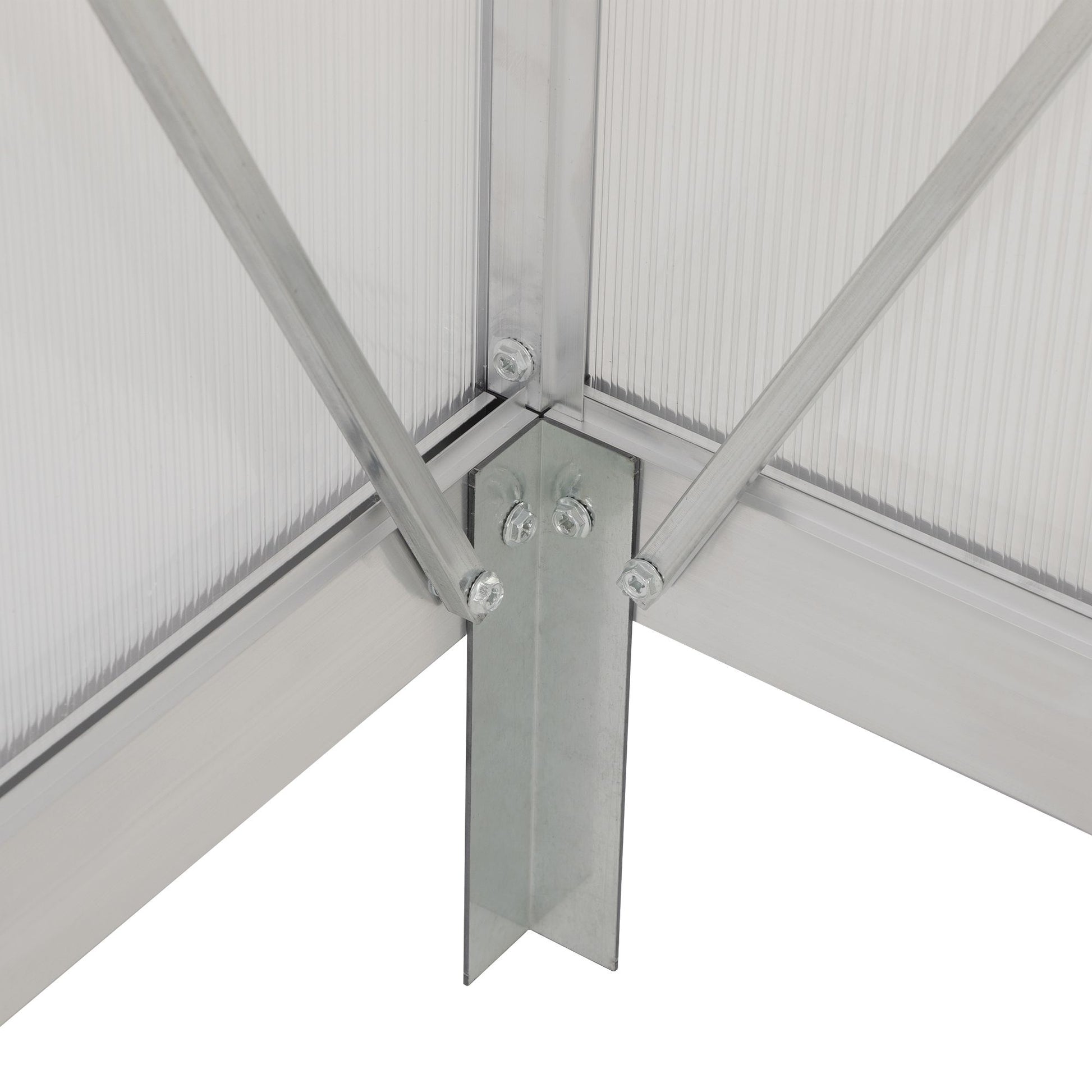 6' x 7.5' Outdoor Greenhouse, Aluminum Frame & Polycarbonate Panels