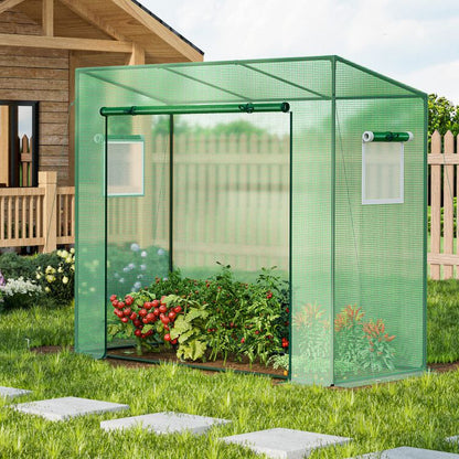 6.5' x 2.5' Greenhouse, Durable PE Cover & Ventilated Design for Year-Round Plant Growth