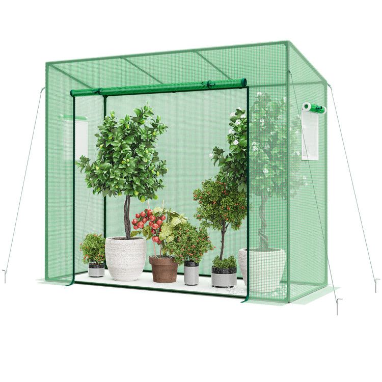 6.5' x 2.5' Greenhouse, Durable PE Cover & Ventilated Design for Year-Round Plant Growth