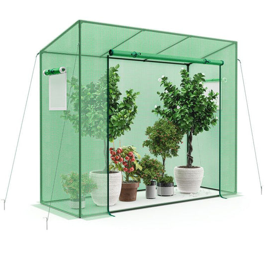 6.5' x 2.5' Greenhouse, Durable PE Cover & Ventilated Design for Year-Round Plant Growth