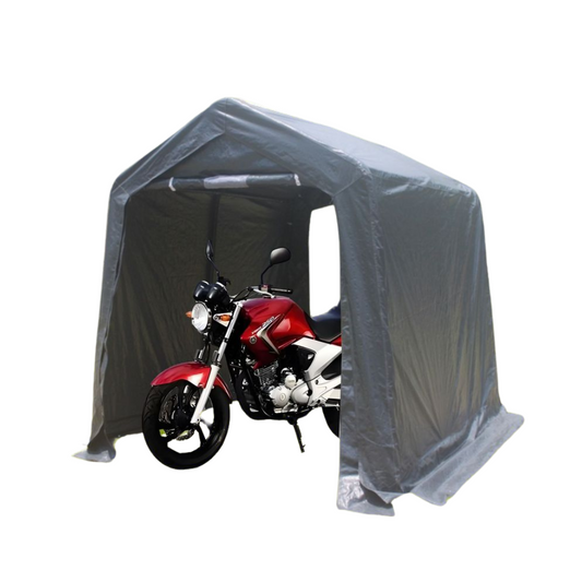 7' x 12' Heavy Duty Outdoor Storage Shelter – Waterproof, UV Resistant, Anti-Snow Portable Garage Kit with 2 Roll-Up Doors & Vents